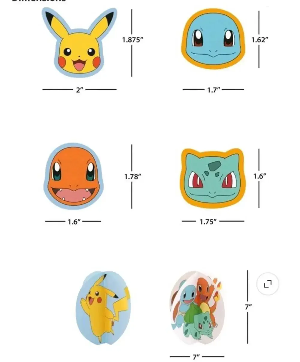 Pokemon 3 Piece Table Decorating Kit 3 Centerpieces W Confetti Sealed 2024